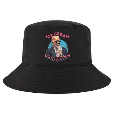 Ice Cream Socialism Rules for Thee Not for Me Joe Biden Cool Comfort Performance Bucket Hat