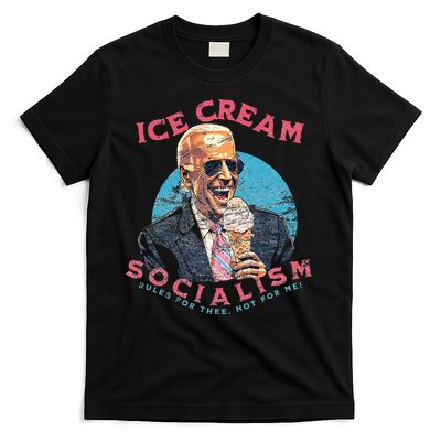 Ice Cream Socialism Rules for Thee Not for Me Joe Biden T-Shirt