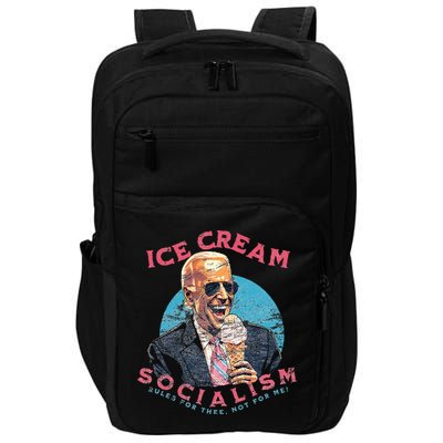 Ice Cream Socialism Rules for Thee Not for Me Joe Biden Impact Tech Backpack
