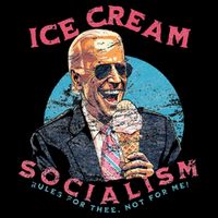 Ice Cream Socialism Rules for Thee Not for Me Joe Biden Button