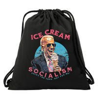 Ice Cream Socialism Rules for Thee Not for Me Joe Biden Drawstring Bag