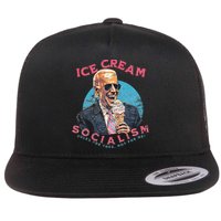 Ice Cream Socialism Rules for Thee Not for Me Joe Biden Flat Bill Trucker Hat
