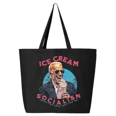 Ice Cream Socialism Rules for Thee Not for Me Joe Biden 25L Jumbo Tote