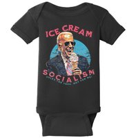 Ice Cream Socialism Rules for Thee Not for Me Joe Biden Baby Bodysuit
