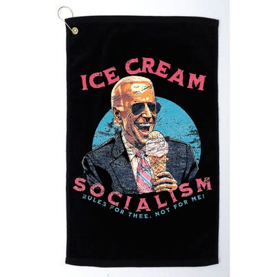 Ice Cream Socialism Rules for Thee Not for Me Joe Biden Golf Towel