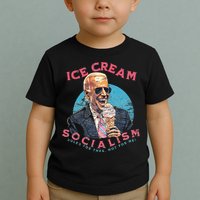 Ice Cream Socialism Rules for Thee Not for Me Joe Biden Toddler T-Shirt