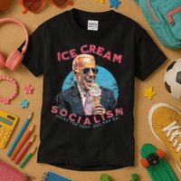 Ice Cream Socialism Rules for Thee Not for Me Joe Biden Kids T-Shirt