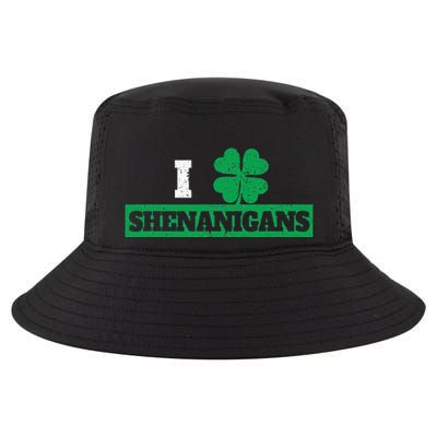 I Clover Shenanigans Funny Irish St Patricks Day Shamrock Cool Comfort Performance Bucket Hat