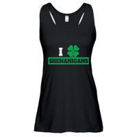 I Clover Shenanigans Funny Irish St Patricks Day Shamrock Ladies Essential Flowy Tank