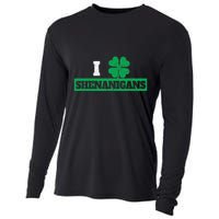 I Clover Shenanigans Funny Irish St Patricks Day Shamrock Cooling Performance Long Sleeve Crew