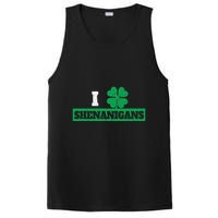 I Clover Shenanigans Funny Irish St Patricks Day Shamrock PosiCharge Competitor Tank
