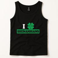 I Clover Shenanigans Funny Irish St Patricks Day Shamrock Tank Top
