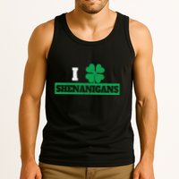 I Clover Shenanigans Funny Irish St Patricks Day Shamrock Tank Top