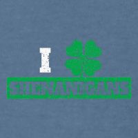 I Clover Shenanigans Funny Irish St Patricks Day Shamrock Garment-Dyed Sweatshirt
