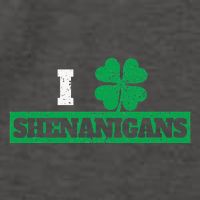 I Clover Shenanigans Funny Irish St Patricks Day Shamrock Vector Backpack