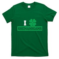 I Clover Shenanigans Funny Irish St Patricks Day Shamrock T-Shirt