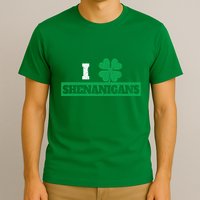 I Clover Shenanigans Funny Irish St Patricks Day Shamrock T-Shirt