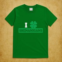 I Clover Shenanigans Funny Irish St Patricks Day Shamrock T-Shirt