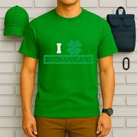 I Clover Shenanigans Funny Irish St Patricks Day Shamrock T-Shirt