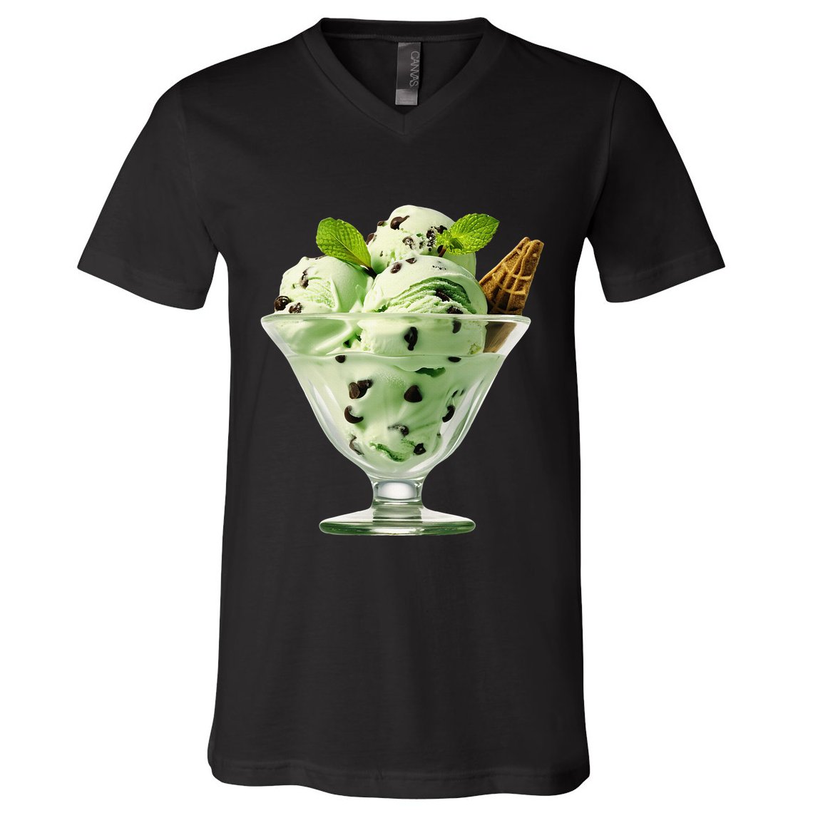 Ice Cream Softball & Baseball V-Neck T-Shirt