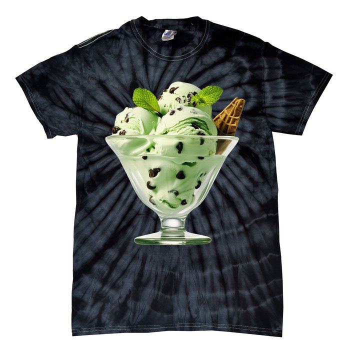 Ice Cream Softball & Baseball Tie-Dye T-Shirt