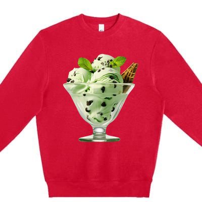 Ice Cream Softball & Baseball Premium Crewneck Sweatshirt