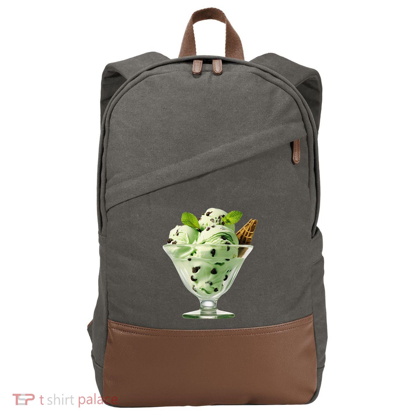 Ice Cream Softball & Baseball Cotton Canvas Backpack