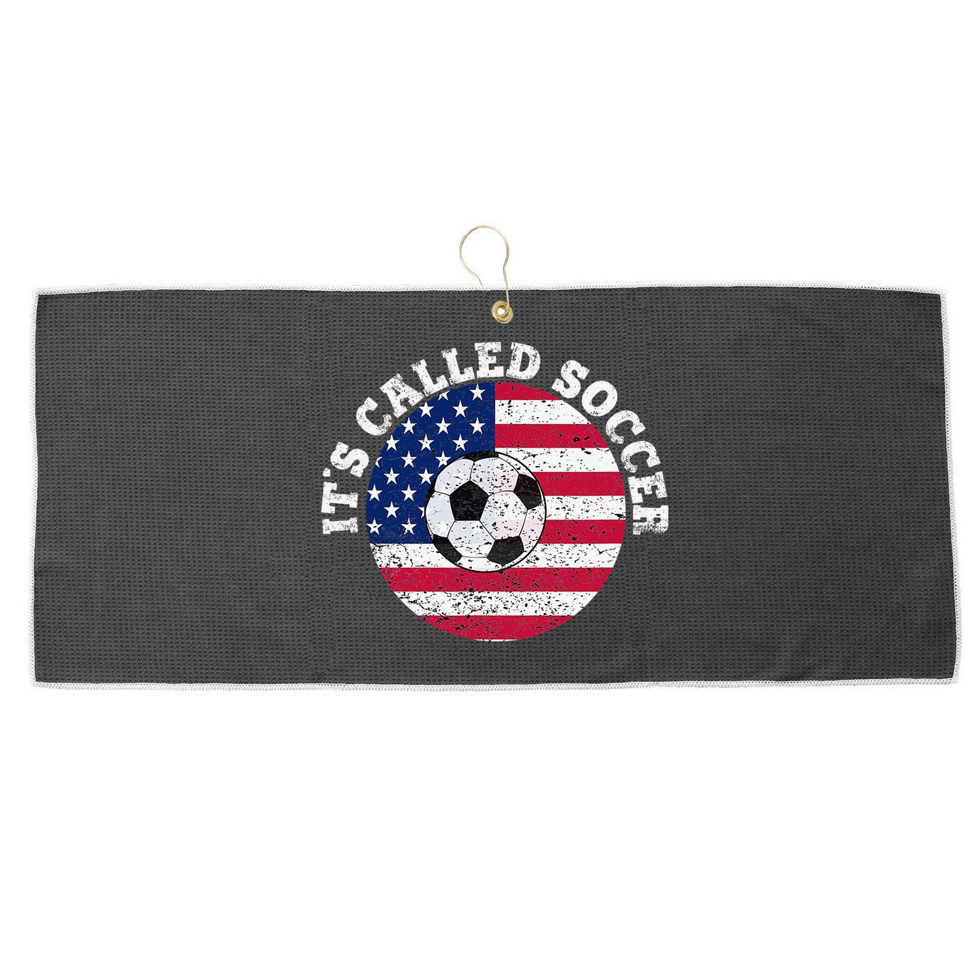 it's called soccer Large Microfiber Waffle Golf Towel