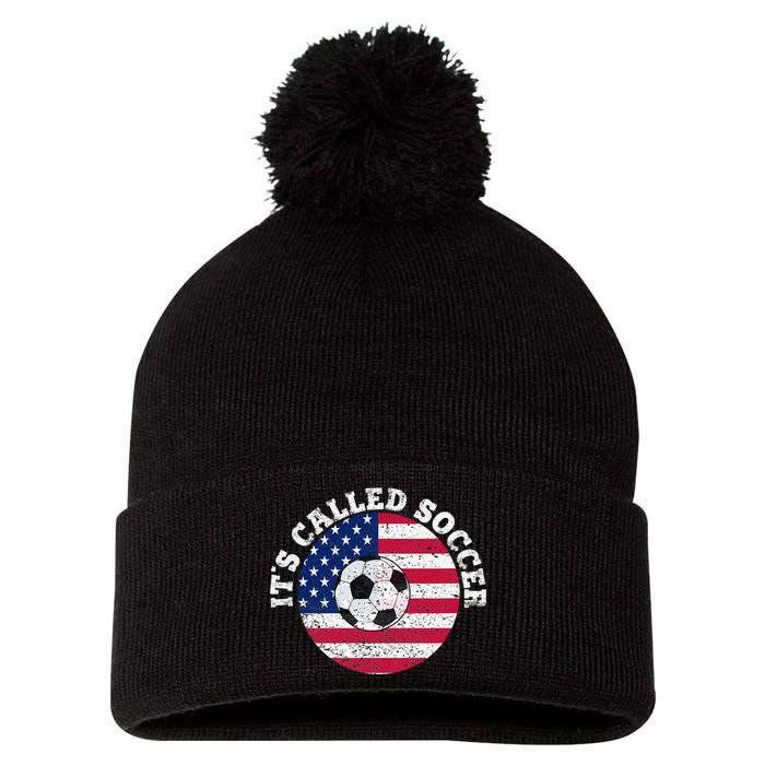 it's called soccer Pom Pom 12in Knit Beanie