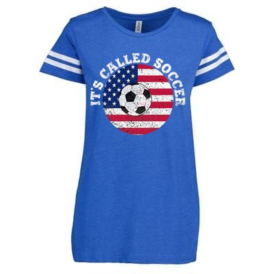 it's called soccer Enza Ladies Jersey Football T-Shirt