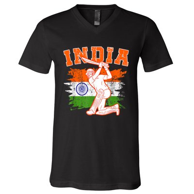 India Cricket Supporters Jersey | Indian Cricket Fans V-Neck T-Shirt