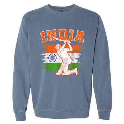 India Cricket Supporters Jersey | Indian Cricket Fans Garment-Dyed Sweatshirt