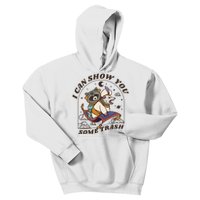 I Can Show You Some Trash Funny Raccoon Possum Raccoon Kids Hoodie