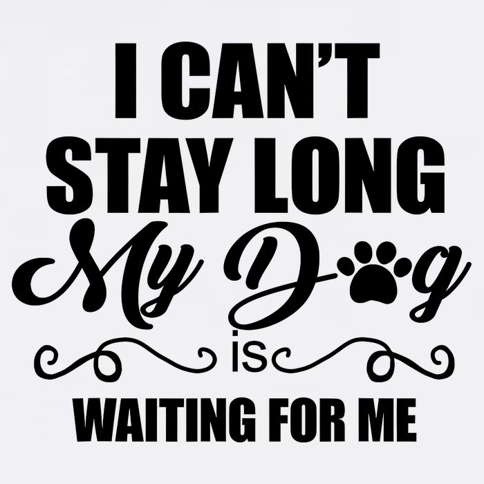 I CanT Stay Long My Dog Is Waiting For Me Funny Dog Lover Garment-Dyed Sweatshirt