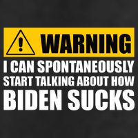 I Can Spontaneously Start Talking About How Biden Sucks 7 Panel Mesh Trucker Snapback Hat