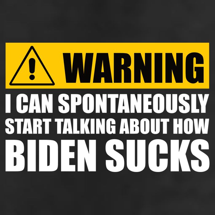 I Can Spontaneously Start Talking About How Biden Sucks 7 Panel Mesh Trucker Snapback Hat