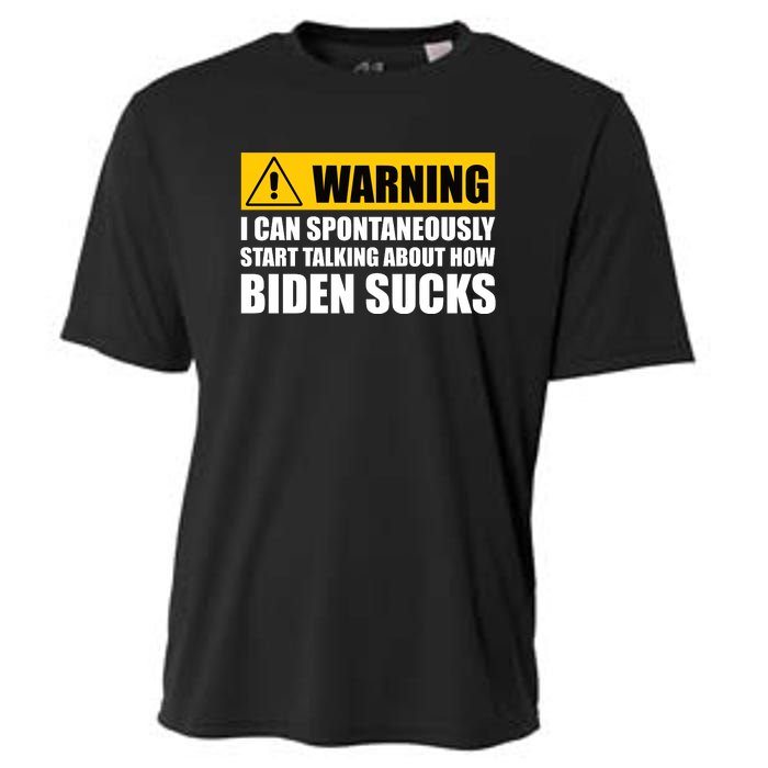 I Can Spontaneously Start Talking About How Biden Sucks Cooling Performance Crew T-Shirt