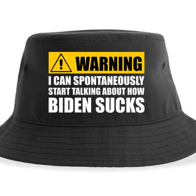 I Can Spontaneously Start Talking About How Biden Sucks Sustainable Bucket Hat