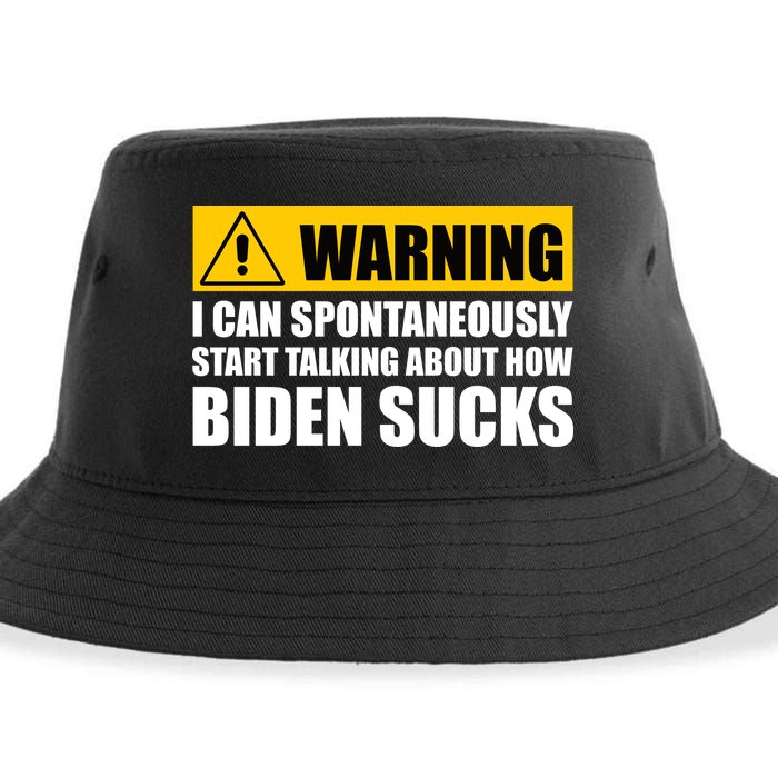 I Can Spontaneously Start Talking About How Biden Sucks Sustainable Bucket Hat