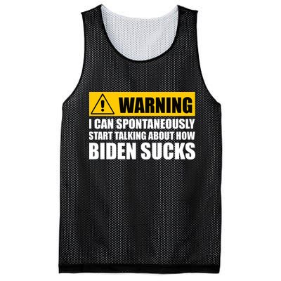 I Can Spontaneously Start Talking About How Biden Sucks Mesh Reversible Basketball Jersey Tank
