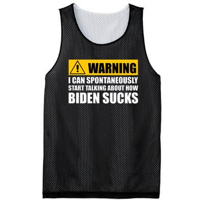 I Can Spontaneously Start Talking About How Biden Sucks Mesh Reversible Basketball Jersey Tank