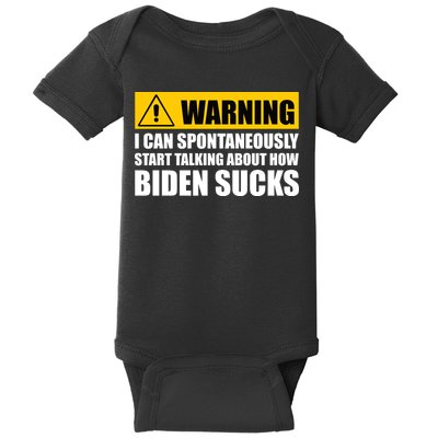 I Can Spontaneously Start Talking About How Biden Sucks Baby Bodysuit