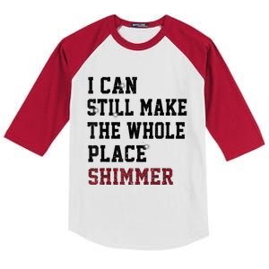 I Can Still Make The Whole Place Shimmer Disco Ball Kids Colorblock Raglan Jersey