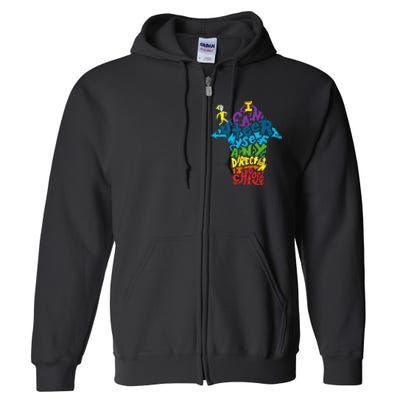 I Can Steer Myself Any Direction I Choose Reading Day National Read Across Full Zip Hoodie