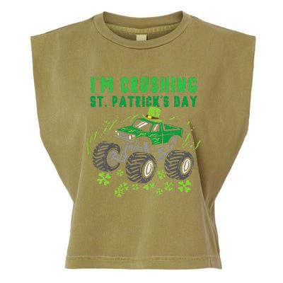 Im Crushing St Patricks Day Monster Truck Garment-Dyed Women's Muscle Tee