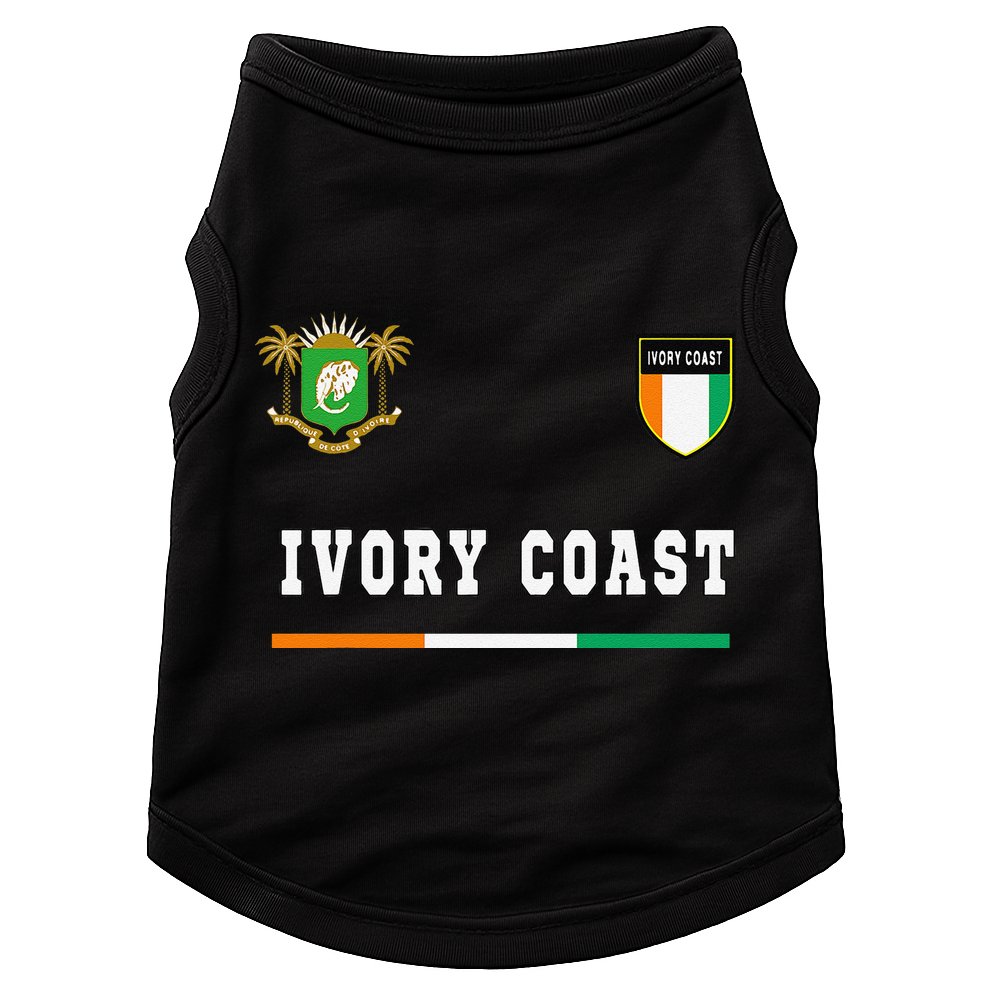 Ivory Coast Sportsoccer Jersey Flag Football Doggie Tank