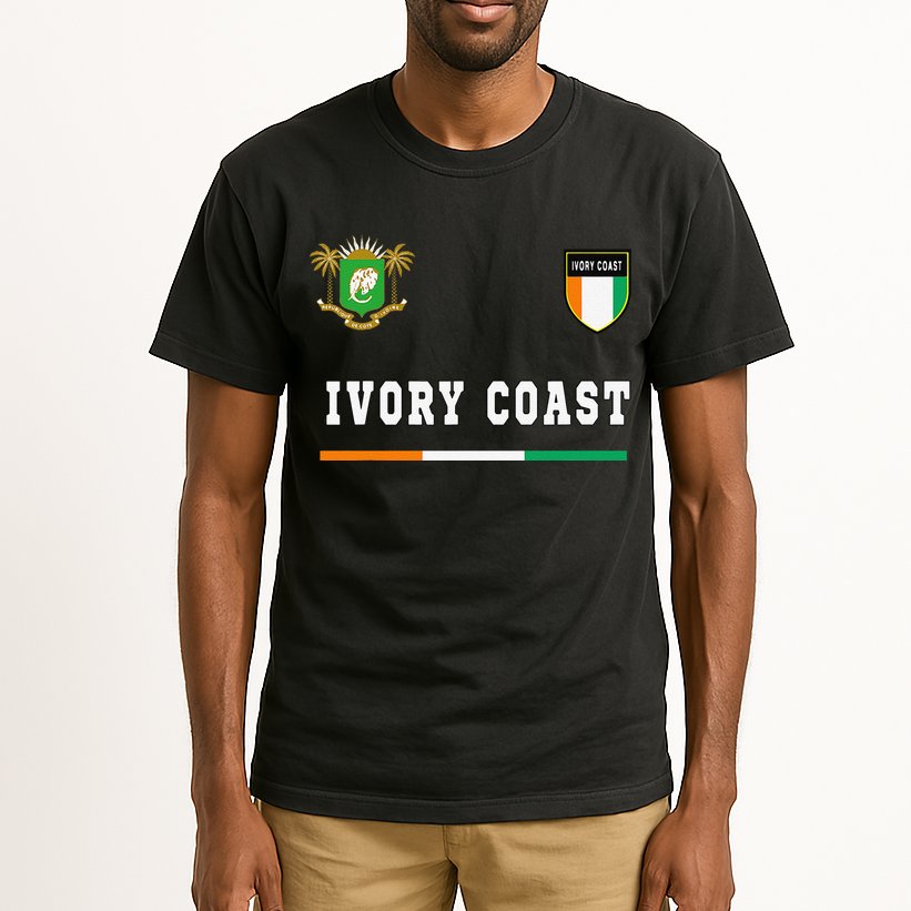 Ivory Coast Sportsoccer Jersey Flag Football Tall T-Shirt