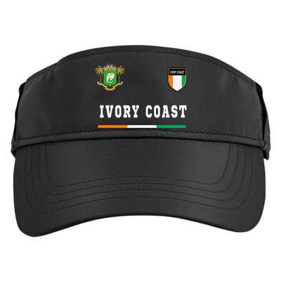 Ivory Coast Sportsoccer Jersey Flag Football Adult Drive Performance Visor