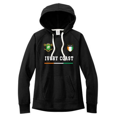 Ivory Coast Sportsoccer Jersey Flag Football Women's Fleece Hoodie