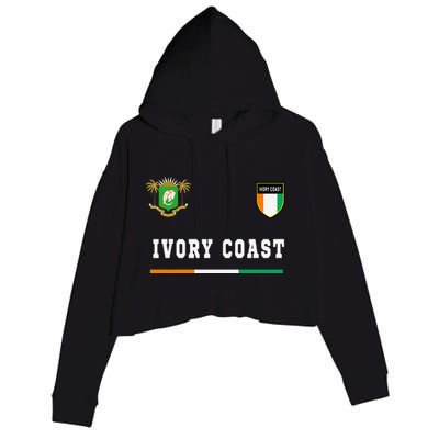 Ivory Coast Sportsoccer Jersey Flag Football Crop Fleece Hoodie